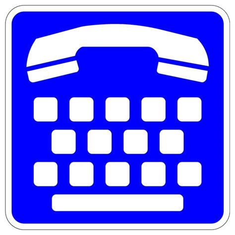 Sign Solutions Usa Telecom Device Deaf (Symbol), Aluminum, 24 in x 24 ...