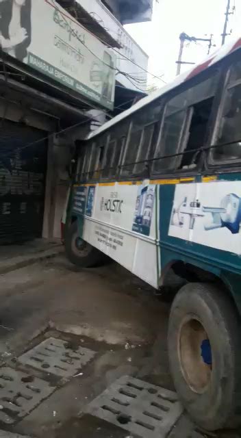 Hyderabad bus driver loses control, rams bus into shop