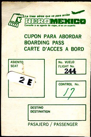AEROMEXICO BOARDING PASS