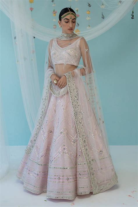 Blush Pink Organza Lehenga Set – angadsinghofficial.com