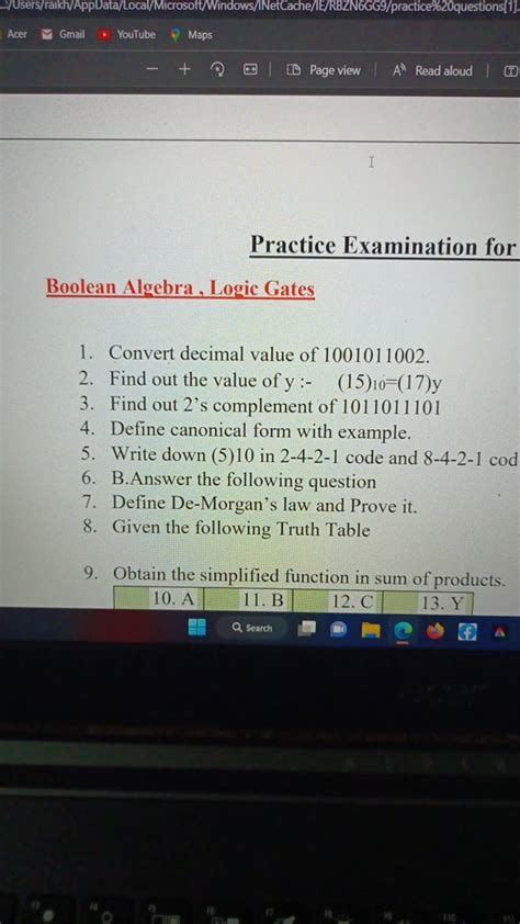 Boolean Algebra Problems and Answers Logic Gates 的图像结果