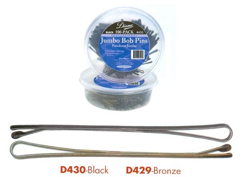 Diane Jumbo Bob Pins Made In U.S.A 2 1/2 Black 100 Pack #430 : Amazon ...