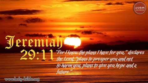 Bible Verse of the day – Jeremiah 29:11 | Holy Bible