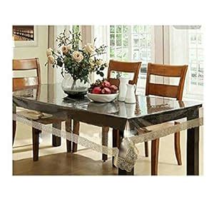 Buy MONKDECOR Classic Transparent 6 Seater Dining Table Cover with ...