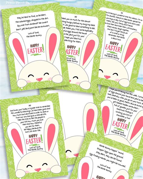 6 Adorable Easter Bunny Letters for Kids [Free Printable]