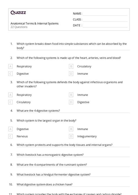 50+ the circulatory and respiratory systems worksheets on Quizizz ...