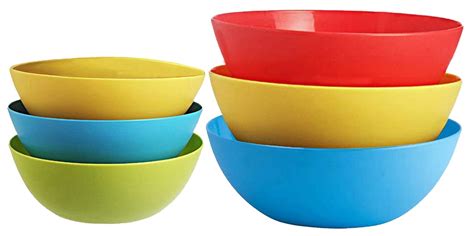 Kuber Industries (Set of 6) Plastic Cereal Bowls for Breakfast - Solid ...