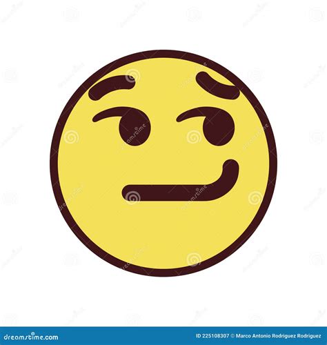 Isolated Smirk Emoji Face Icon Stock Vector - Illustration of emoji ...