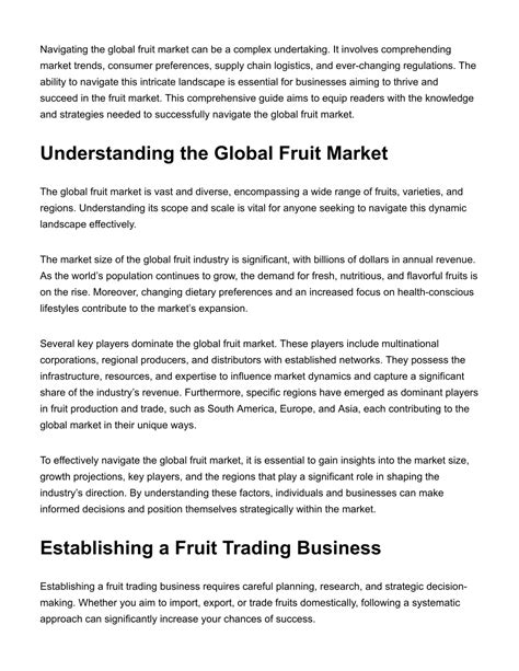 PPT - A Comprehensive Guide to Navigating the Global Fruit Market ...
