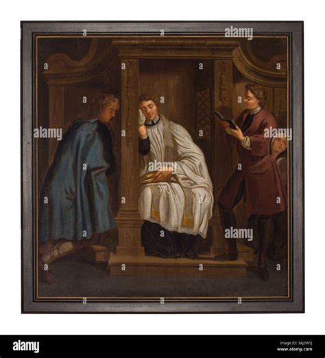 Anonymous 18th-century triptych illustrating the sacraments of ...