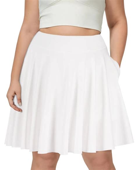 Plus Size White Skirt Women's Plus Size Solid Pencil Skirt With Banded