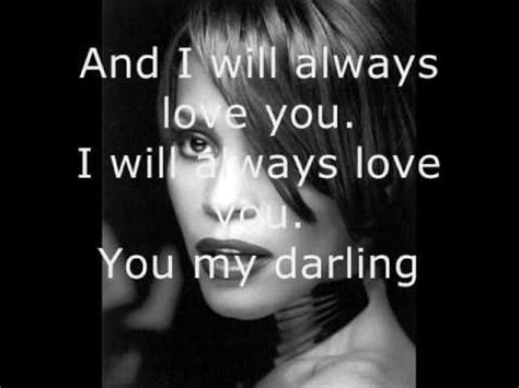 Whitney Houston - I Will Always Love You - Lyrics - YouTube en 2020 ...