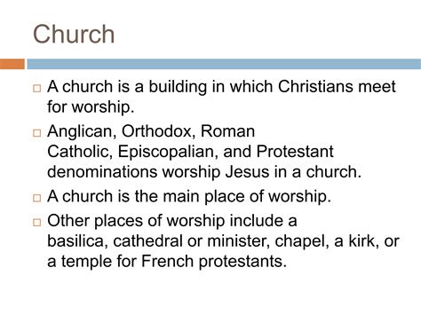 Christian places of worship | PPTX