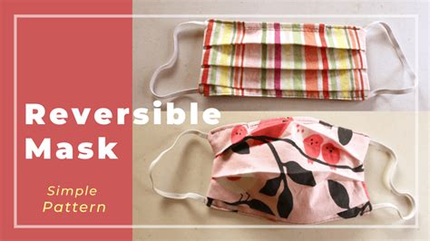 Image result for Reversible Face Mask Free Pattern