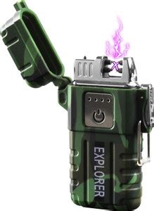 TRIQ Army Camo Arc Lighter: Rechargeable, Windproof Dual Plasma Flame ...