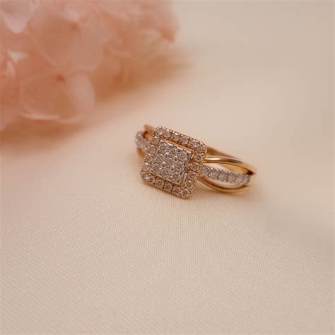 Buy Fayora Diamond Engagement Ring 18 KT rose gold (3.744 gm). | Online ...