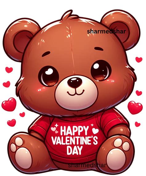 Cute Valentine's Day Bear - Etsy