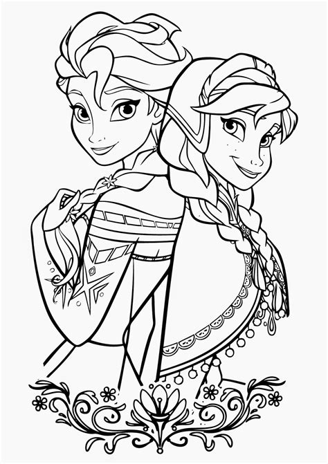 Princess Elsa And Anna Coloring Pages at GetColorings.com | Free ...