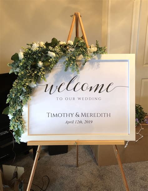 Welcome Sign Wedding Dimensions - Design Talk