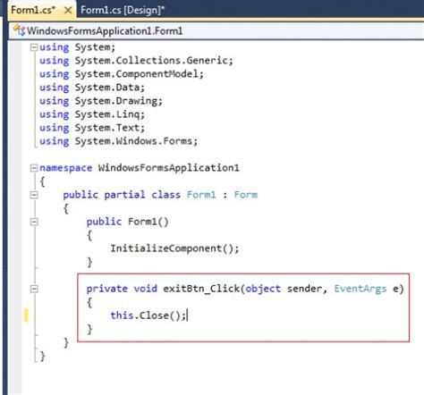Coding an Exit Button in Visual Basic 的图像结果