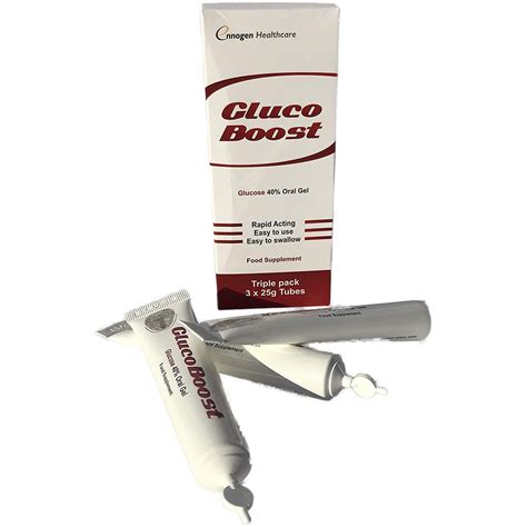 GlucoBoost Glucose Oral Gel 40% - 25g Tubes - Pack of 3 - Medicine ...