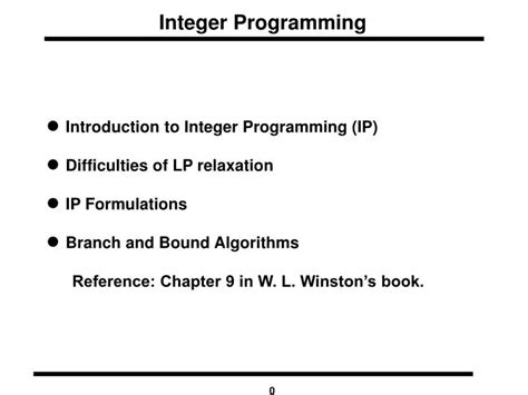 Image result for Integer programming Algorithms