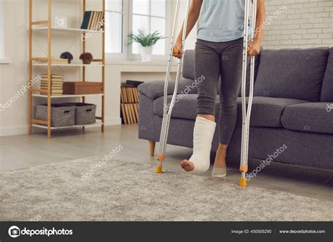 Sprained Ankle Cast Crutches