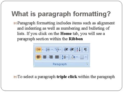 Paragraph Formatting 的图像结果