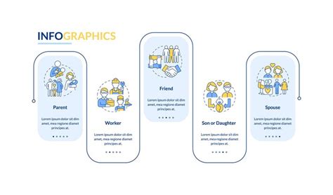 Social role example vector infographic template. community position ...