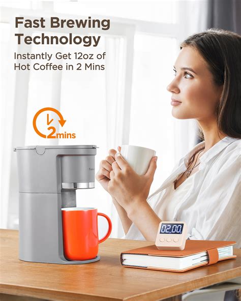 Famiworths Mini Coffee Maker Single Serve, Instant Coffee Maker One Cup ...