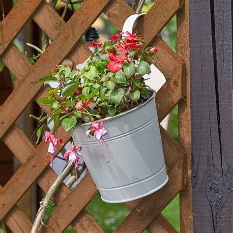 Buy Hanging metal pot planter - cream: Delivery by Waitrose Garden