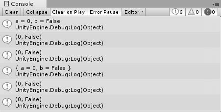 Debug.log Unity 的图像结果