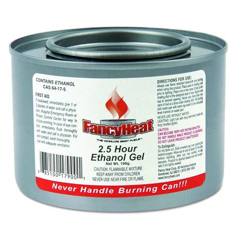 FancyHeat F900 Ethanol Gel Chafing Fuel Can, 2-1/2 Hour Burn, 7 oz ...