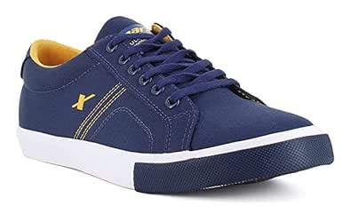 Buy Sparx Canvas Sneakers Shoes for Men SM-671G N.Blue Gold-9 at Amazon.in
