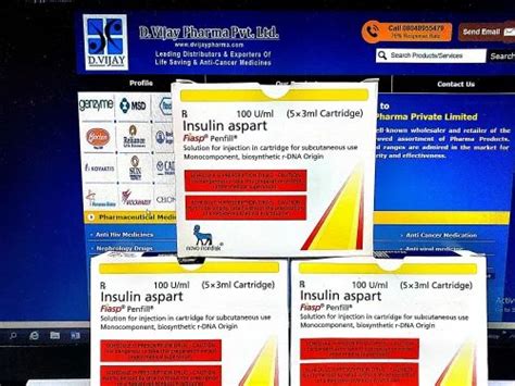 Cardiology Medicines - Insulin Aspart Fiasp Penfill 5 x 3 mL Wholesaler ...