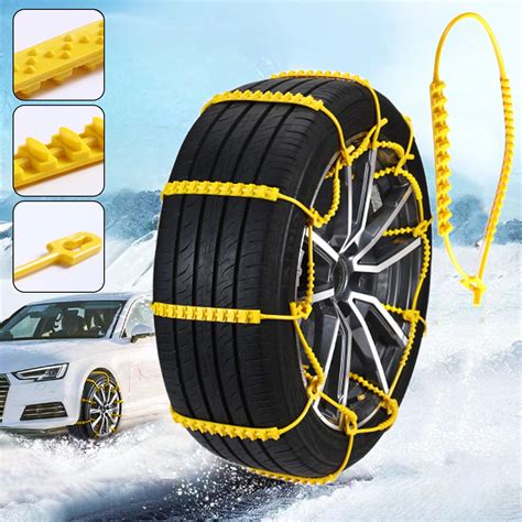 AYKHKYA Snow Tire Chain, Reusable Portable Adjustable Plastic Non-Slip Cable Tie, Universal ...