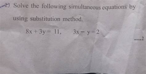 Image result for Simultaneous Equation Using Substitution Method