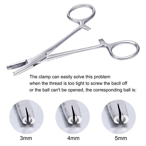 Buy DJCIW 4mm Dermal Anchor Top Forceps,5 Dermal Anchor Tube Hemostat ...