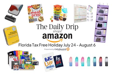 The Daily Drip | Florida’s Tax Free Holiday July 24 - Aug 6: Amazon Edition