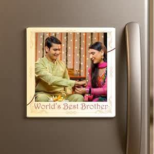 Buy Rakhi Gift Nivaraprint Custom Photo Fridge Magnet, World's Best ...