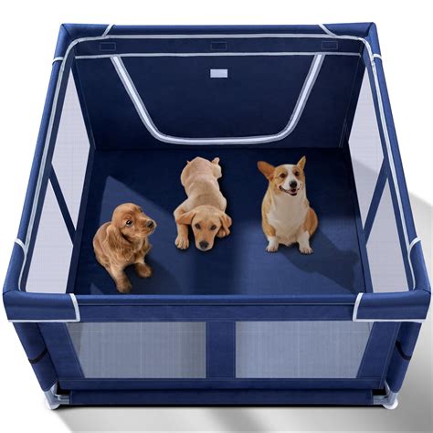 Puppy Playpen Indoor for Small Pets, 42x42x25 Inch, Dog Play Pen with ...
