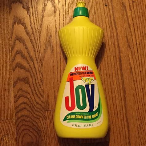 Vintage 1980's Joy Liquid Dish Soap Detergent Full Bottle Giant Size 22 ...