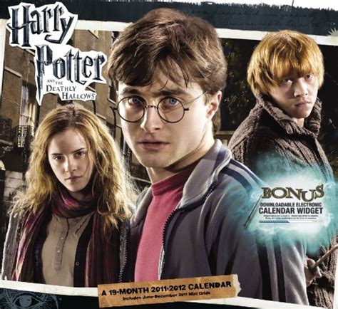 Buy Harry Potter and the Deathly Hallows 19 Month 2011-2012 Calendar ...