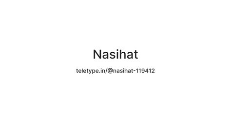 Nasihat — Teletype