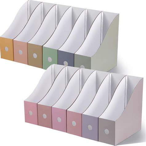 Amazon.com: Colarr 12 Pack Cardboard Magazine Holders 12 Colors ...