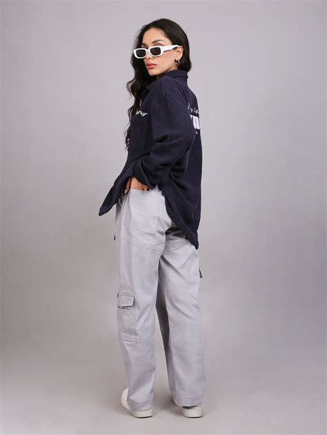 Oversized cargo pants(Grey)