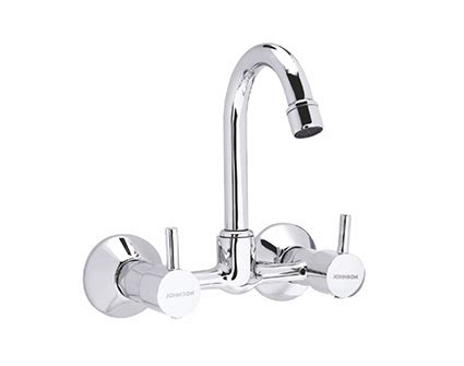 Buy Ruby Wall Mounted Sink Mixer with Cast Spout from Johnson Bathrooms