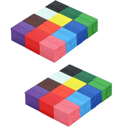 Authfort Colorful Wooden Blocks Set, Boys and Girls Game Educational ...