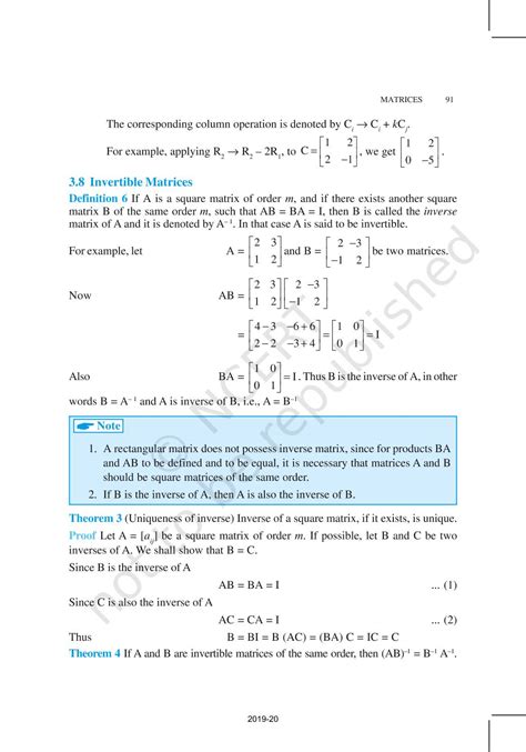 Matrices - NCERT Book of Class 12 Mathematics Part I