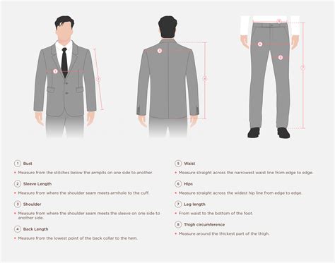 Men's suits | Size Chart | JJ's House